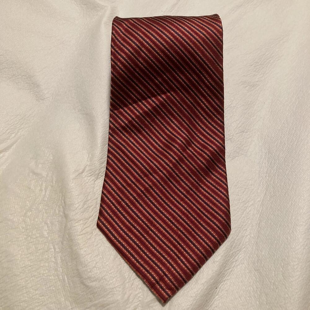 NWOT Roberto Villini Red Stripes Tie 58/4